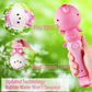 Cute Bubble Wand Machine For Kids,Automatic Electric Cartoon Musical Light Usb Rechargeable Bubble Maker With 2 Bubble Solutions