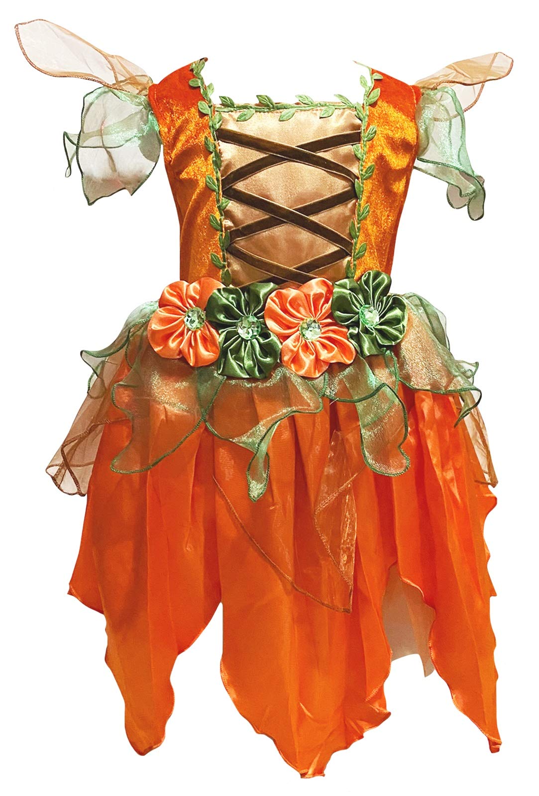 Petitebella Orange Fairy Dress (8-10 Year)