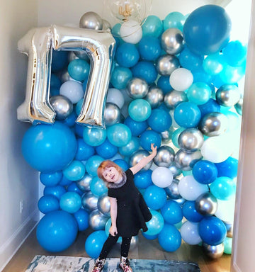 40 Inch Silver 17 Number Balloons Giant 17 Balloons Silver Birthday 17 Balloons 17Th Birthday Anniversary Party Decorations Supp