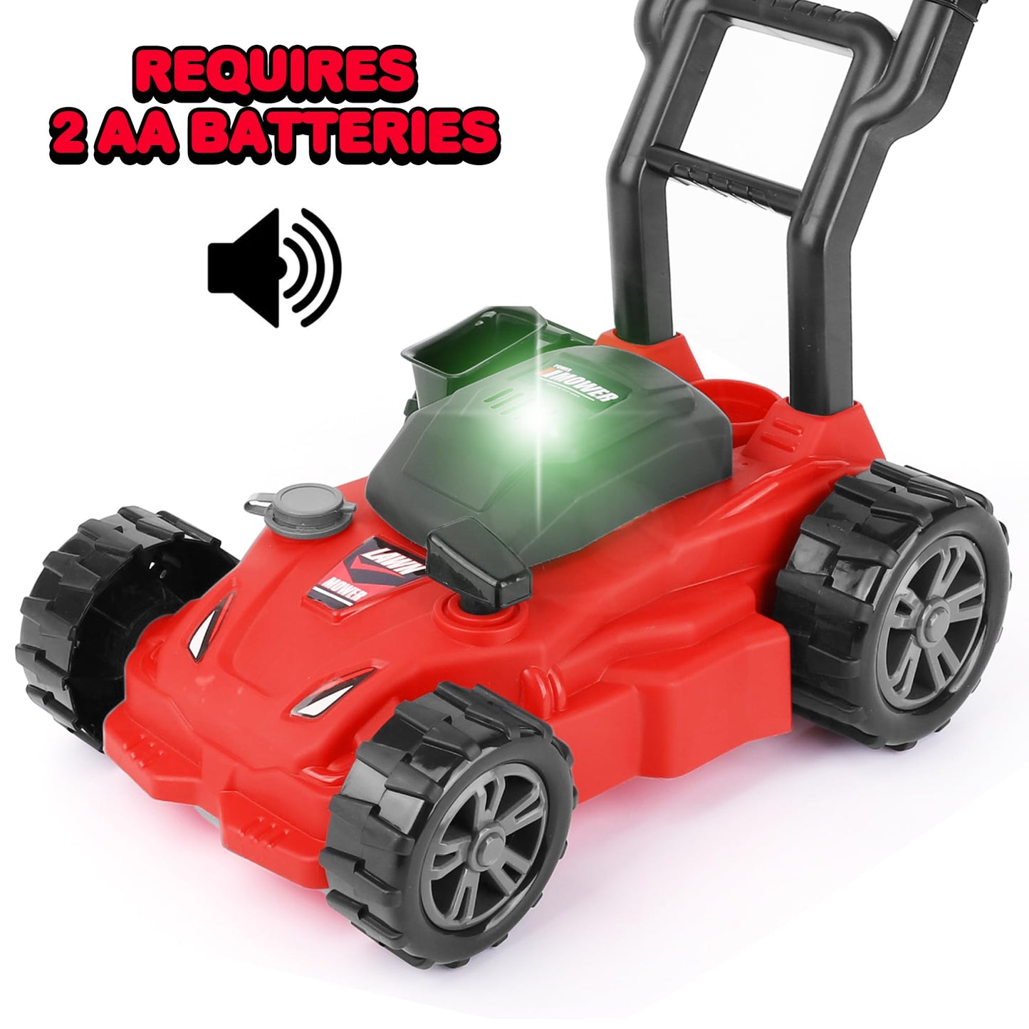 ArtCreativity Kids Lawn Mower Toy - 21 Inches Tall - Lawn Mower for Kids with Startup Sound and Wheels with Realistic Motor-Like