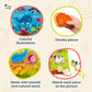 B. Toys- Peek & Explore 3-Pack - Farm, Sea, Dinos- Chunky Puzzle 3-Pack – Wooden Puzzles- 8 Pieces Each – 2 Years +