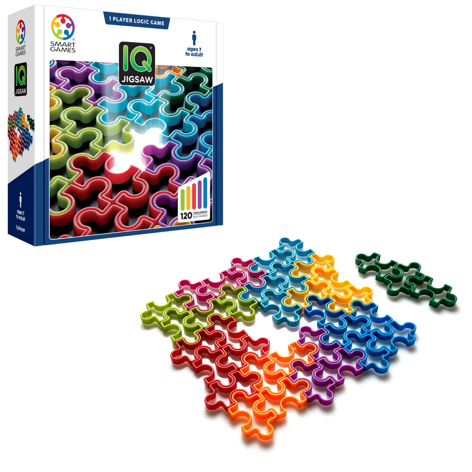 SmartGames IQ Jigsaw 120 Challenges for Ages 7 - mature-themed
