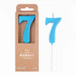 PHD CAKE 2.76 Inch Modern Blue 7 Number Birthday Candles, Blue Number Candles, Cake Number Candles, Party Celebration