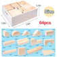 Large Wooden Building Blocks Set - Educational Preschool Learning Toys With Wooden Storage Box, Toddler Blocks Building And Stac