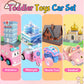 Toddler Girls Brithday Gifts Sets For Age 2 3 4 5, Girls Princess Car Toy Set With Baby Doll, Storage Bag For Traffic Safety Edu
