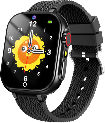 Wepfum Gift For Boys Age 5-12,Kids Smart Watch 32 Games Hd Touch Screen Watches With Video Camera Music Player Pedometer Flashli