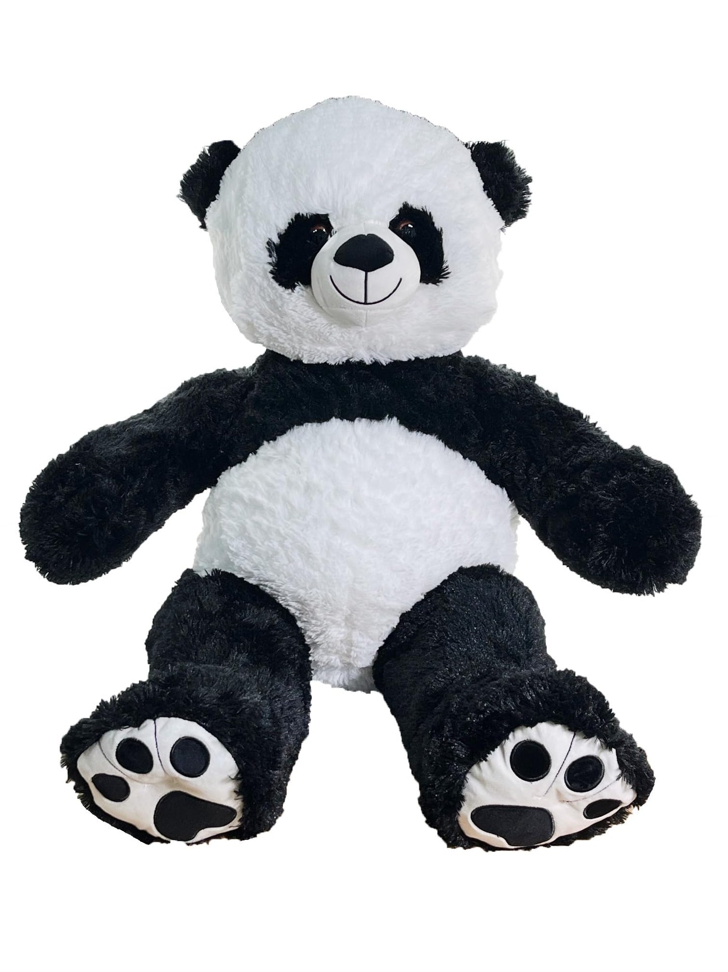 Anico 36' Tall (3 Feet) Plush Panda Bear With Embroidered Paws And Smiling Face