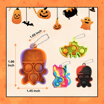 Jdsty 32Pcs Halloween Mini Pop Fidget Toys Packs For Kids Girls Boys Halloween Party Favors Halloween Treat Bags Gifts Stress Re