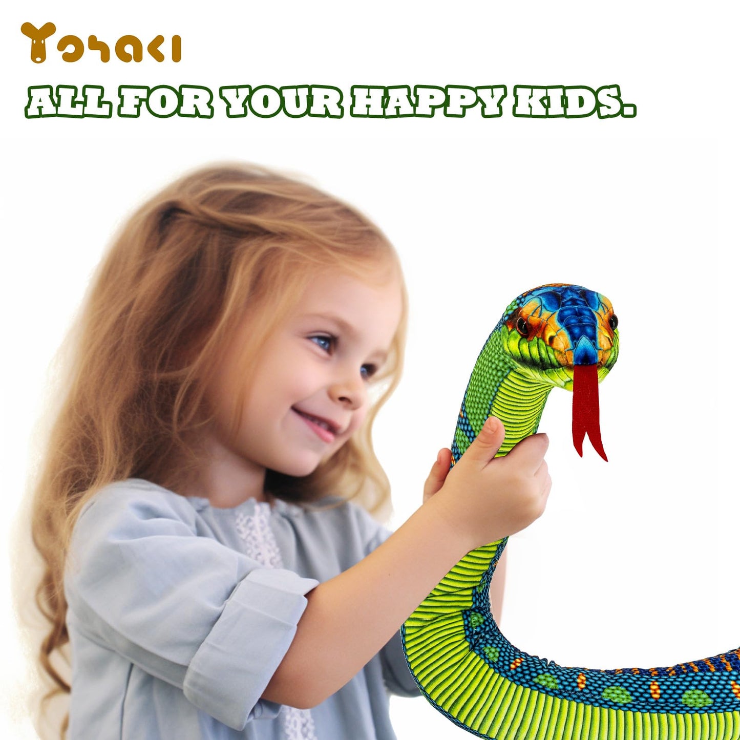 Yohaki Snake Plush Toy, 59'' Large Washable, Giant Cuddle Toy, Soft And Cute Children'S Gift For Boys And Girls, Birthday Party