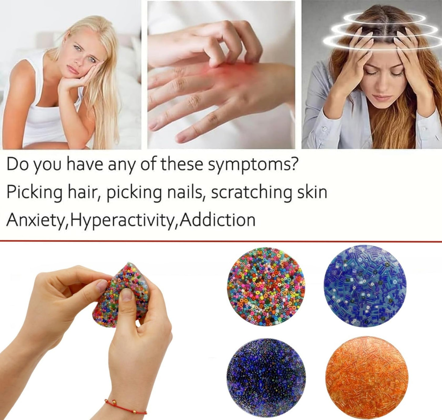 Skin Picking Fidget Toys, Pick Pad Fidget,Trichotillomania Fidget Toys For Skin Pickers, Dermatillomania Fidget Toys,Stress Anxi