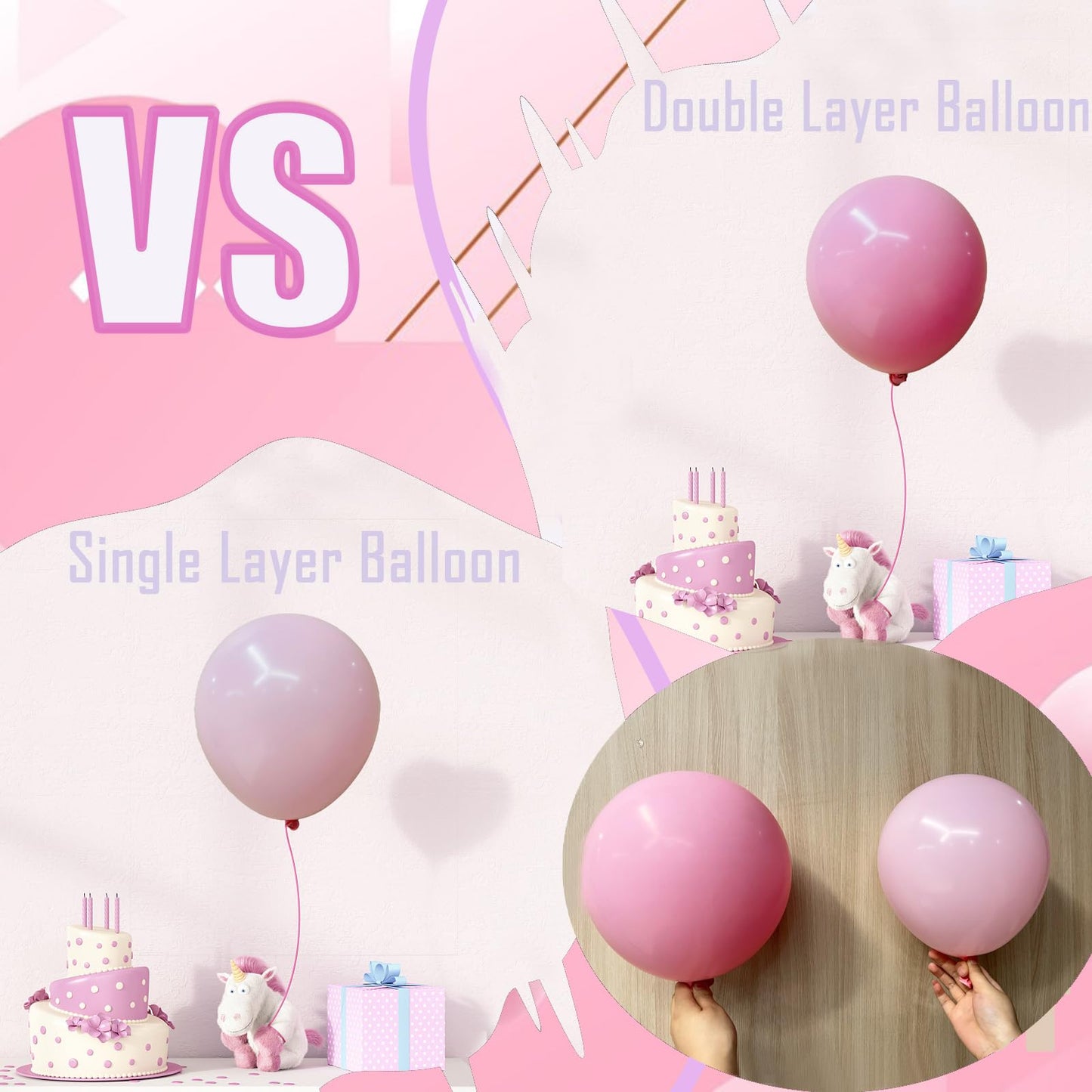 Pink09 Double Stuffed Cream Peach Pink Balloons Different Sizes 18/12/10/5 Inch, Double Stuffed Pastel Pink Balloon Arch Garland