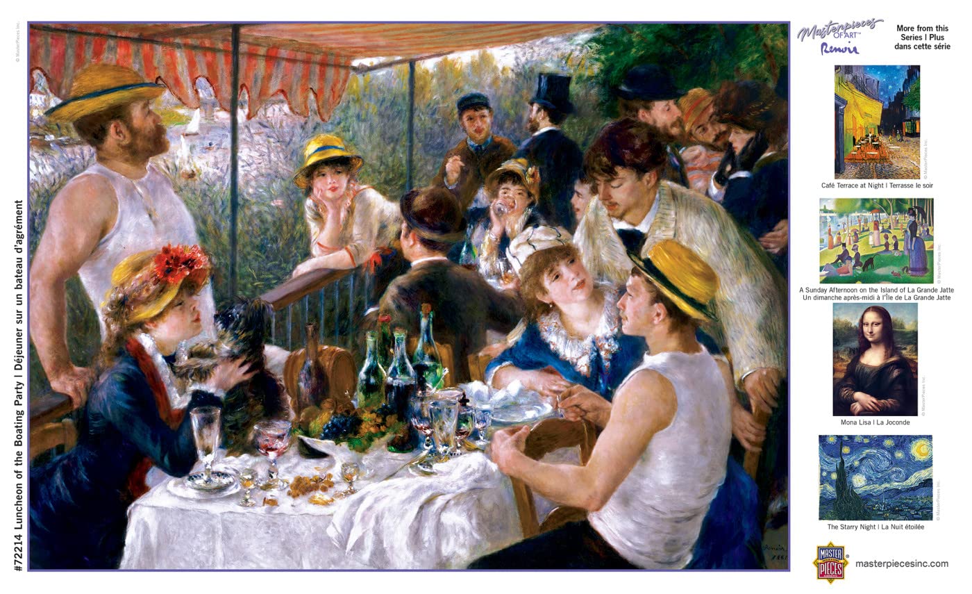 MasterPieces 1000 Piece Jigsaw Puzzle - Luncheon of The Boating Party, 26.75"x19.25", Team Color, Model 72214