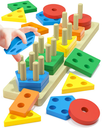 Zartores Montessori Toys For 1 2 3 Year Old Boys Girls Toddlers, Wooden Sensory Toys For Ages 2-4 0-2, 1 2 Year Old Boy Girl Bir