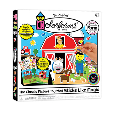 Colorforms Stickers For Kids - Sticker Book, Farm Picture Playset, Arts And Crafts, Toddler Stickers, Repositionable Pieces For