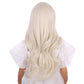 Duduwig White Blonde Wig For Child Gilrs Long Platinum Blonde Middle Part Wig Kids Long Light Blonde Wavy Curly Wig Heat Resista