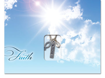 Angelstar Faith Rejoice Pendant Necklace, Comes In Card Box, Includes Chain