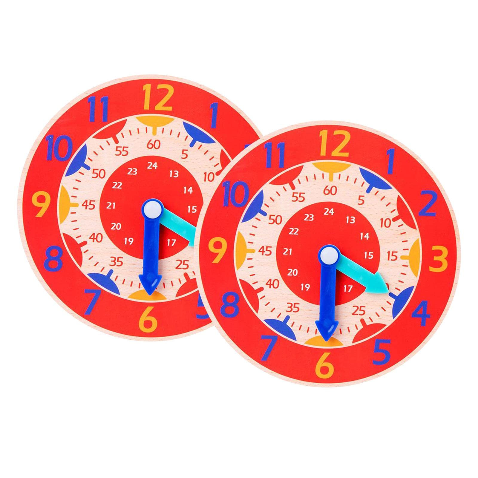 Bnf 2 Piece Montessori Wooden Clock Toy Teaching Aids Toys For Kids Preschool Redbaby | Toys For Baby | Developmental Baby Toys1