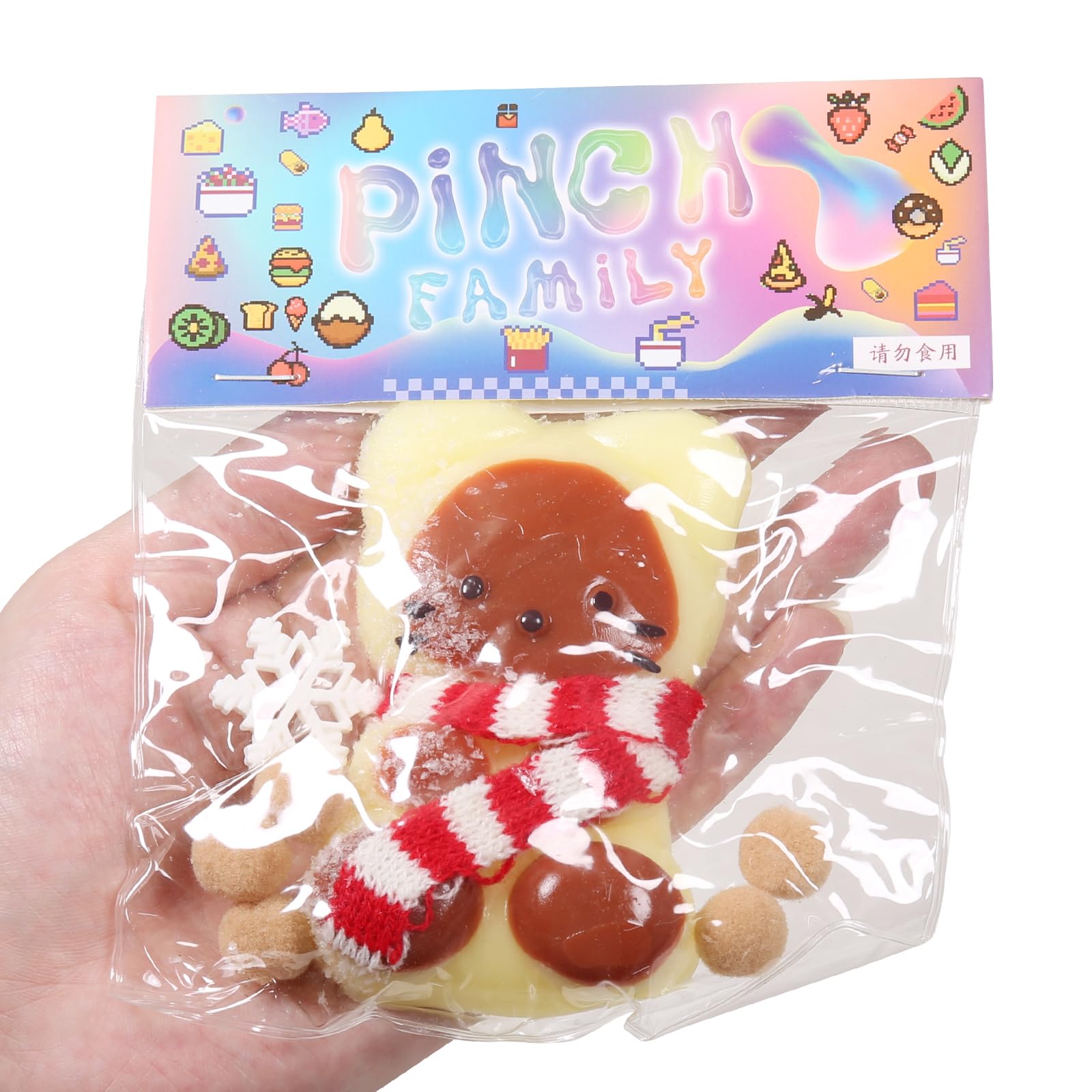 1Pcs Squishy Cat Squeeze Toys,Squeeze Cat Kawaii Sticky Squishies Stress Relief Squishies For Kids Party Favors, Pinch Family Sq