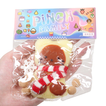 1Pcs Squishy Cat Squeeze Toys,Squeeze Cat Kawaii Sticky Squishies Stress Relief Squishies For Kids Party Favors, Pinch Family Sq