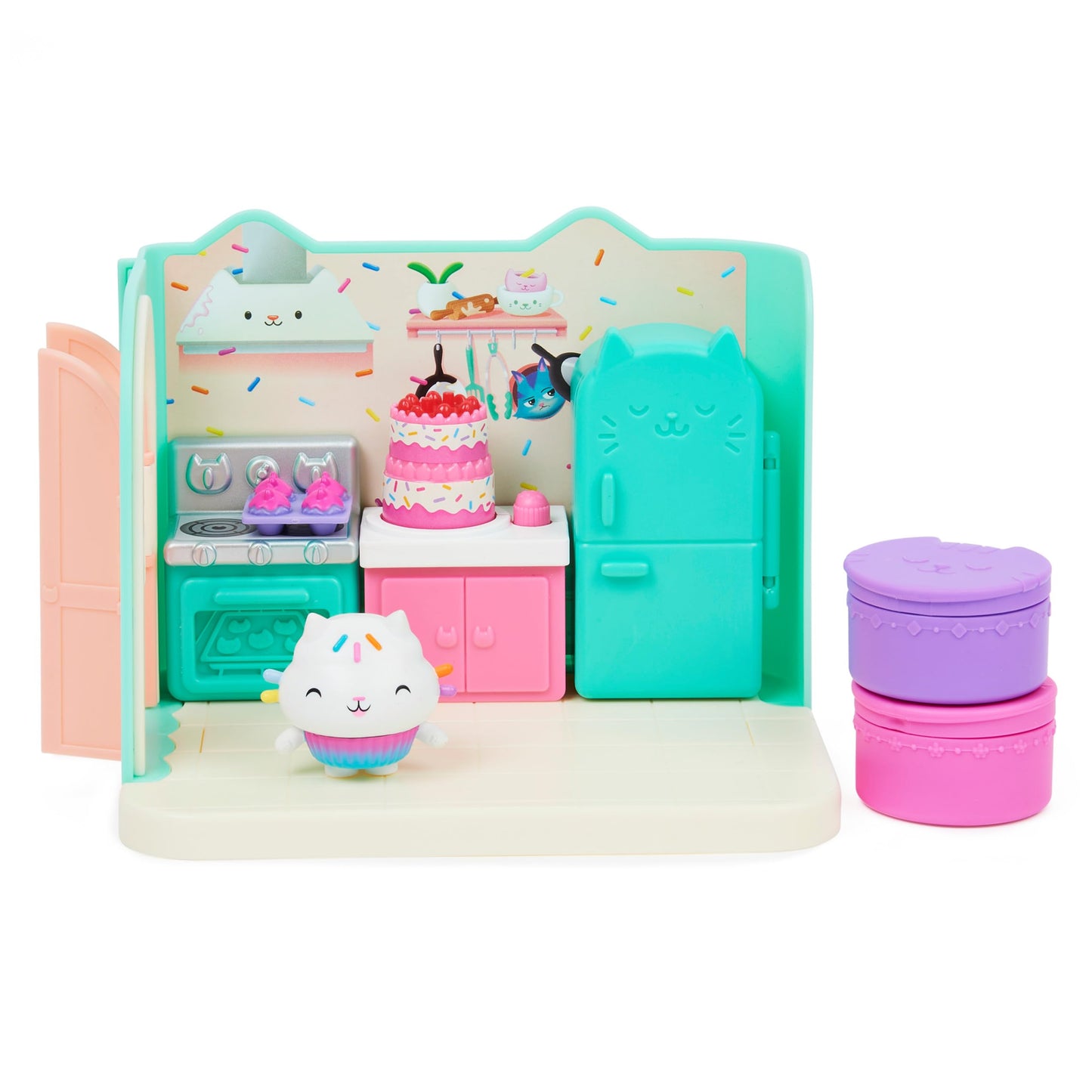 Gabby'S Dollhouse, The Kitchen Of Kitty Dolcetto, Mini Playset Rooms Of The House, Games For Children Ages 3 And Up