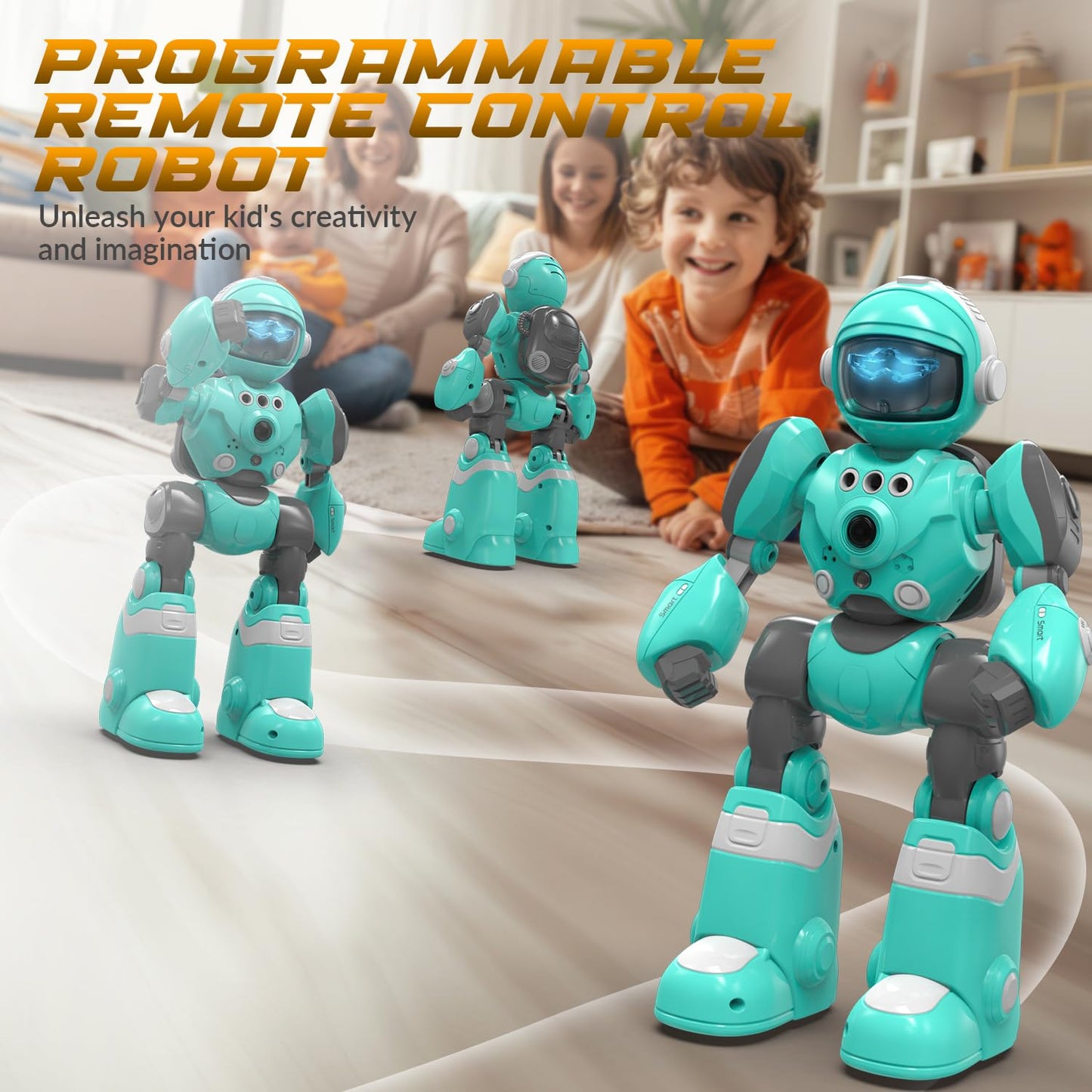Stemtron Robot Toys For Kids, Programmable Remote Control Robot With Magic Record Voice Function, Intelligent Gesture Sensing, S