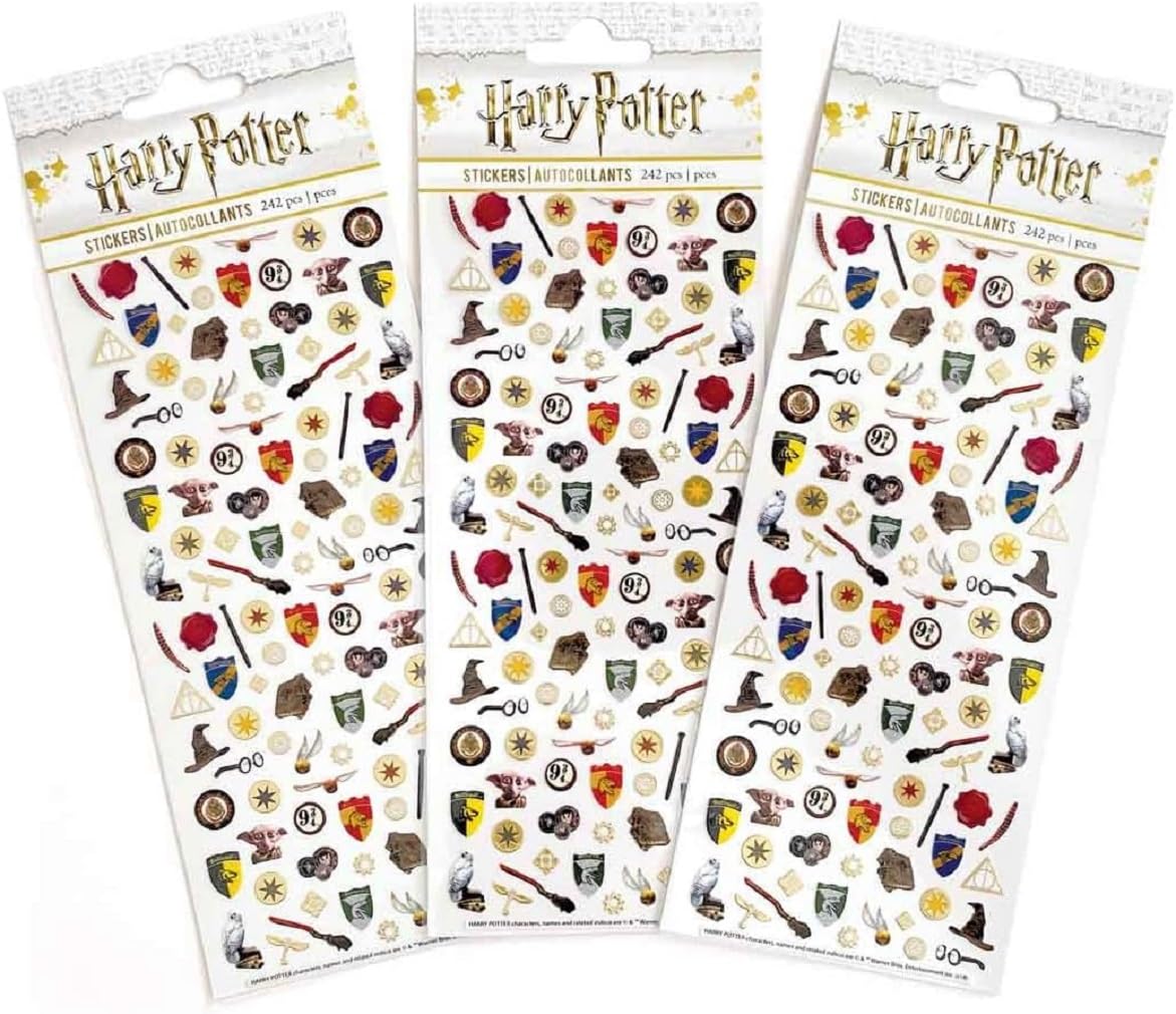 Paper House Productions Harry Potter 3-Pack of 2 Micro Mini Foil Accent Sticker Sheets for Crafts, Scrapbooking & Collecting - C