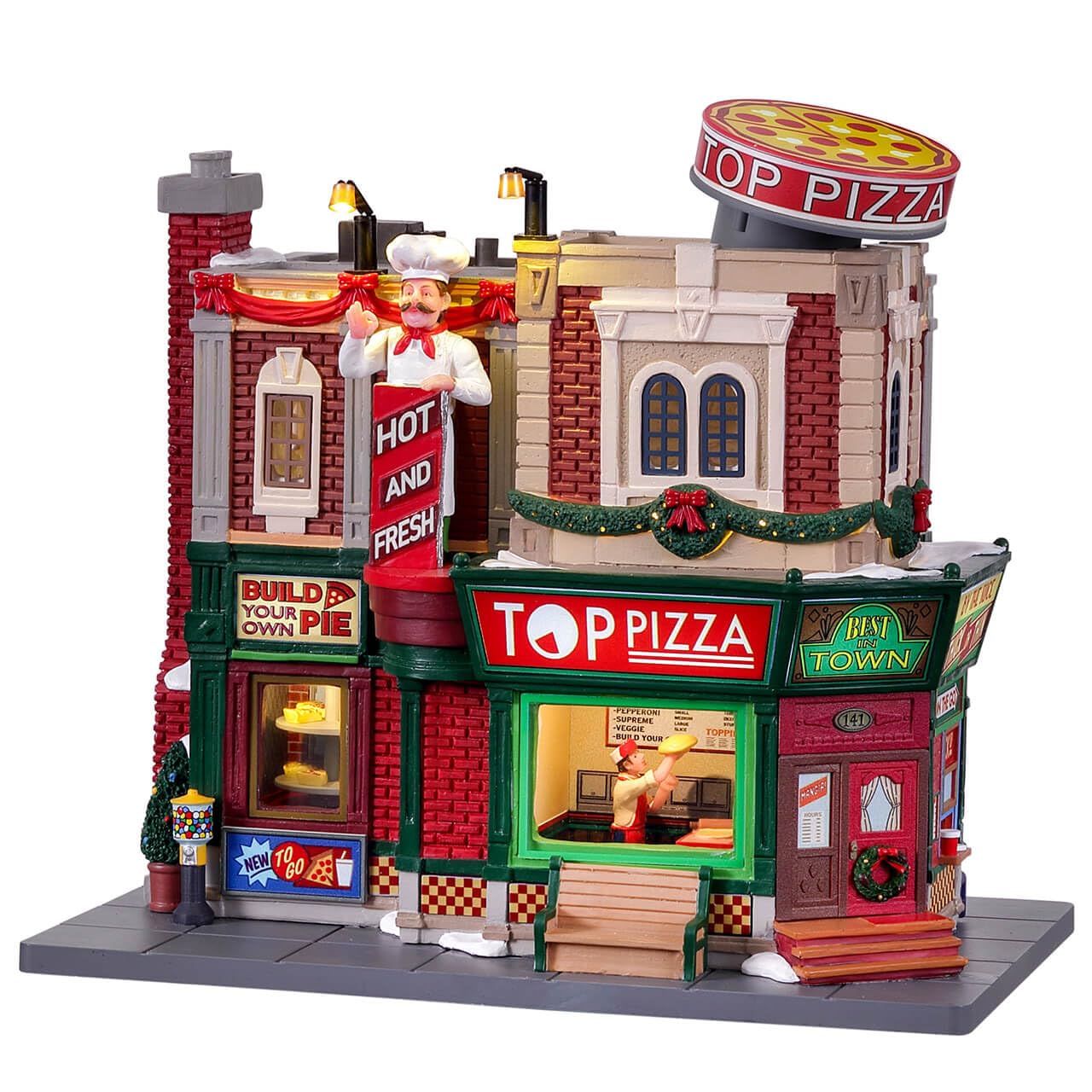 Lemax Top Pizza, With 4.5V Adaptor #25860 Multicolor
