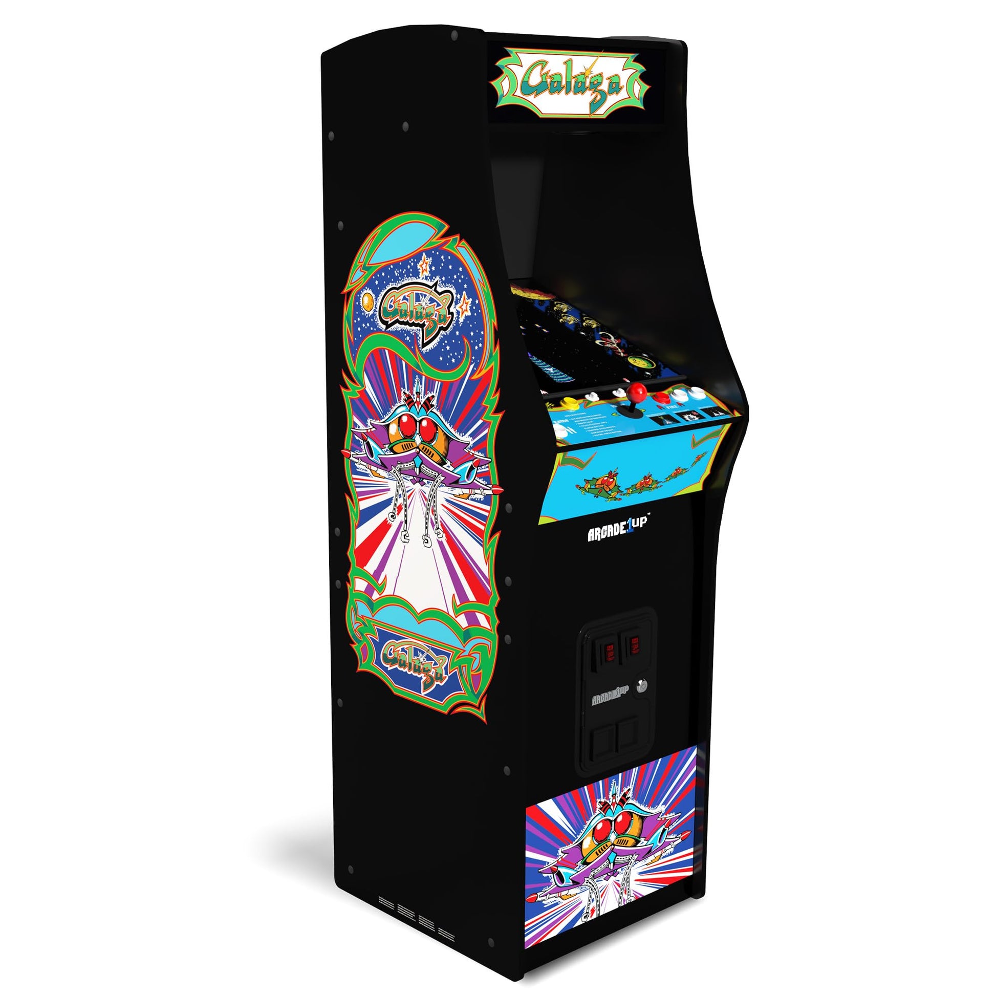 Arcade1Up Galaga Deluxe Arcade Machine W/ 14 Classic Games & Wifi Leaderboards, 5Ft Tall