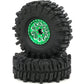 Hobbysoul Soft Sticky 1.9 Mud Slingers Tires Tyres 120Mm/4.72'' Mounted On Aluminum 1.9 Beadlock Wheels Green Rims Hex 12Mm For