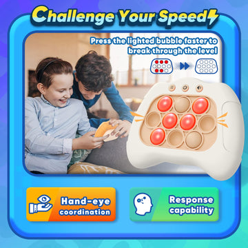 Byserten Handheld Game Sensory Fidget Toys For Kids Age 6-12, Birthday Gifts For 3 4 5 6 7 8 9 Year Old Boys & Girls & Teens-White