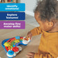 Learning Resources Rainbow Busy Board - Montessori Puzzle Toy for Fine Motor Skills, 13.4"x10"x0.4", Ideal for Toddlers, Model LER9809