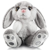 My OLi Plush Bunny Stuffed Animal - 8.5" Gray Polyester Floppy Ear Rabbit Toy for Kids and Girls
