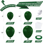 Nisocy Dark Green Latex Balloon Arch Kit, 102Pcs 18In 12In 10In 5In Arch Garland For Festival Picnic Anniversary Birthday Green