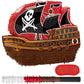 WERNNSAI Pirate Piata - Pirate Ship Piata with Blindfold and Bat for Boys Kids Caribbean Pirate Piata Birthday Party Favors Deco