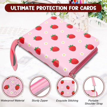 Card Binder 4-Pocket  Othran Card Holder Album 400 Pockets with Shoulder Strap for Boys and Girls Trading Game Sports Cards Organized