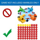 Gejoy 63-Piece Game Replacement Marbles Set - 57 Red & 6 Yellow Balls for Hungry Hungry Hippos