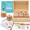 Garybank Kids Yoga Dice - Fun Exercise Game with 12 Yoga Cards & Wooden Box, Ideal for Kids