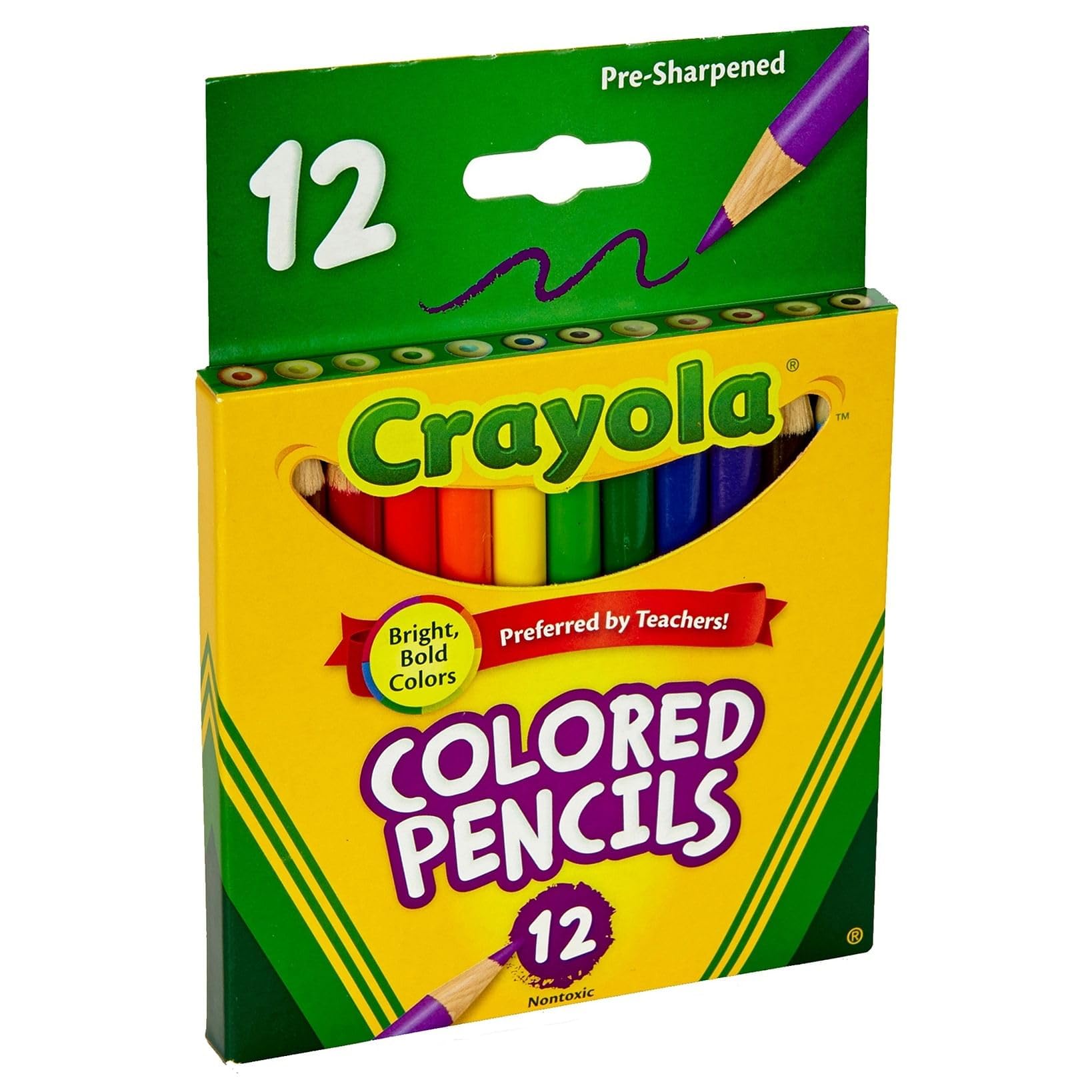 Crayola Colored Pencils 12 Pack Short 68-4112 (6-Pack)6