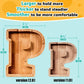 SummiDate Wooden Letter Piggy Bank| Piggy Bank for Boys Girls Toddler| Alphabet P Money Bank| Coin Bank Birthday Gift for Kids|Birthday Gift for Kids (P)