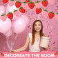 Lewtemi 4 Pcs Berry First Birthday Decor Strawberry Baby Shower Decorations Strawberry Hanging Banner Berry Garland for Strawber