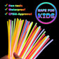HONLYNE 300 Pcs Glow Sticks Bulk Party Pack, 8 Glow in the Dark Party Supplies, Glow in the Dark Light Up Sticks with Connecto