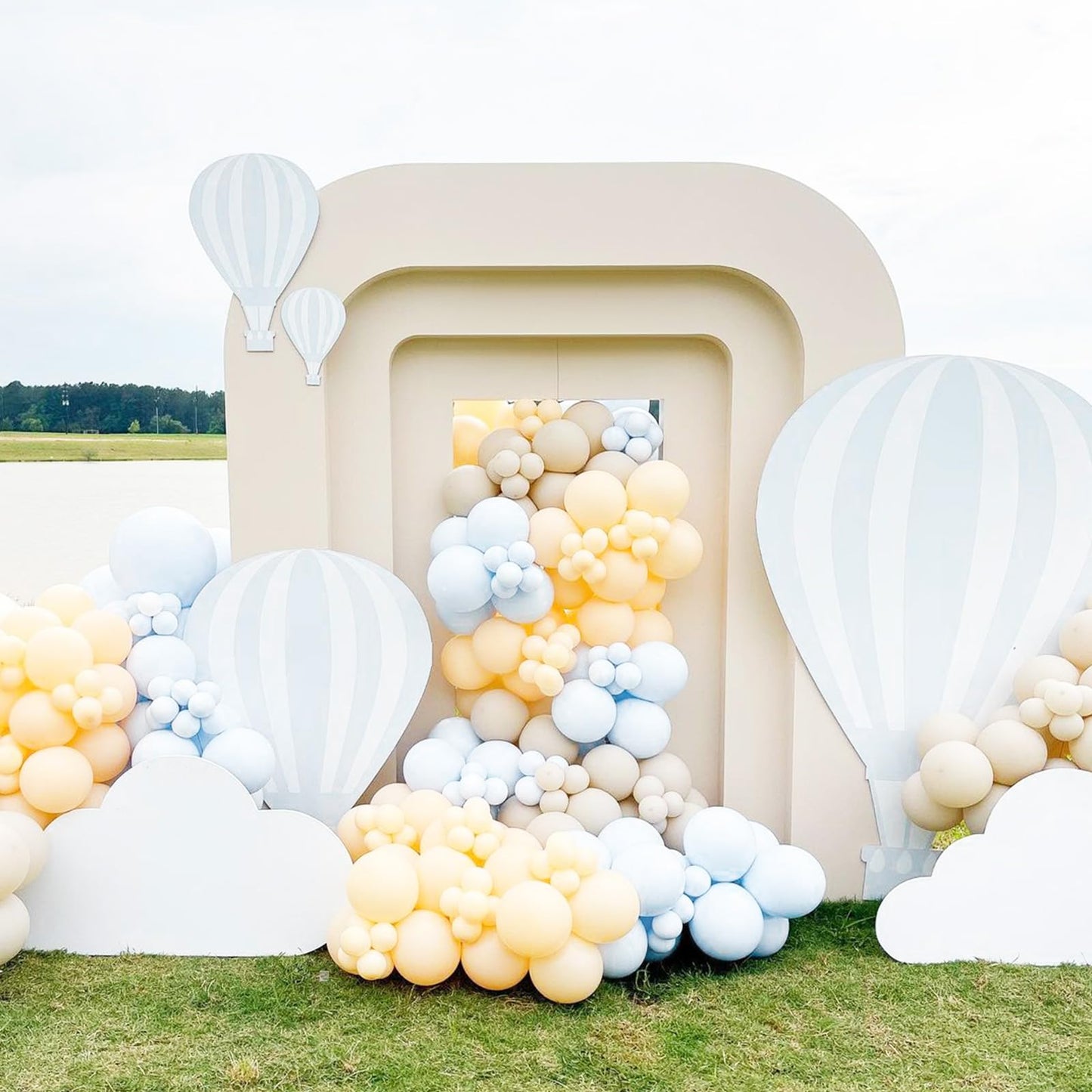 Jobkoo Pastel Blue Balloons 12 Inch, 100 Pack Light Blue Balloon Baby Blue Latex Balloons Matte Macaron Powder Blue Helium Ballo