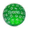 Dndnd D100 Die Glitter Green 100 Sided Dice Set With Translucent Pouch For Dungeons And Dragons(Chameleon Green With White Numbe