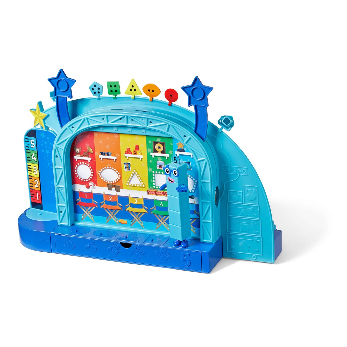 Hand2Mind Numberblock Five’S Musical Superstar Stage, Play Figure Playsets, Toddler Music Toys, Number Toys, Counting Toys, Math Toys For Kids 3-5, Preschool Learning Toys, Birthday Gifts For Kids