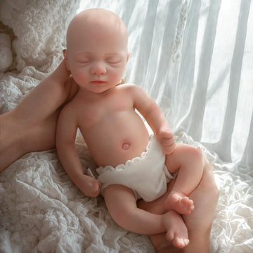 Babeside Lifelike Reborn Baby Doll Aurora - 12 Inches (Weight 3.3 Lbs. Anatomically Correct Silicone Reborn Baby Boy Realistic Newborn Baby Doll Real Life Baby Doll With Gift Box