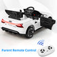 Infans 12V Kids Ride On Car, Licensed Audi Rs E-Tron Gt Electric Vehicle With Remote Control, Toddlers Battery Powered Toy With 4 Wheels Suspension, Led Headlight, Music, Mp3, Usb, Tf Port (White)