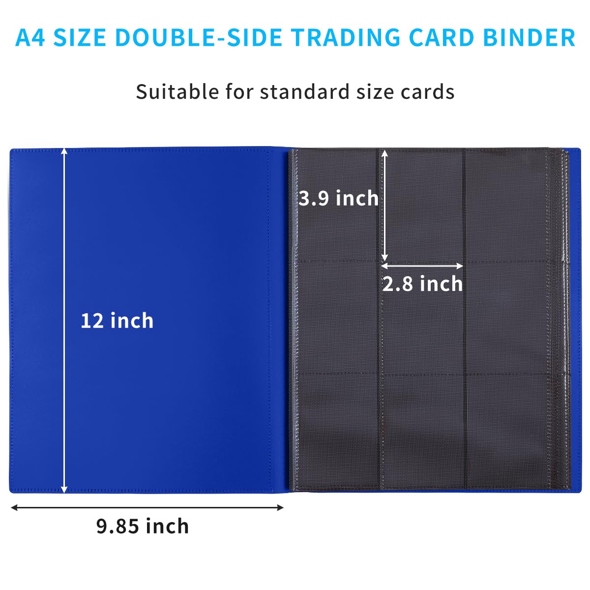 Jiqeznl Card Binder, Upgraded 9 Pockets Trading Card Collection Binder For Cards, 360 Card Book Holder Album For Yugioh, Mtg, Tc