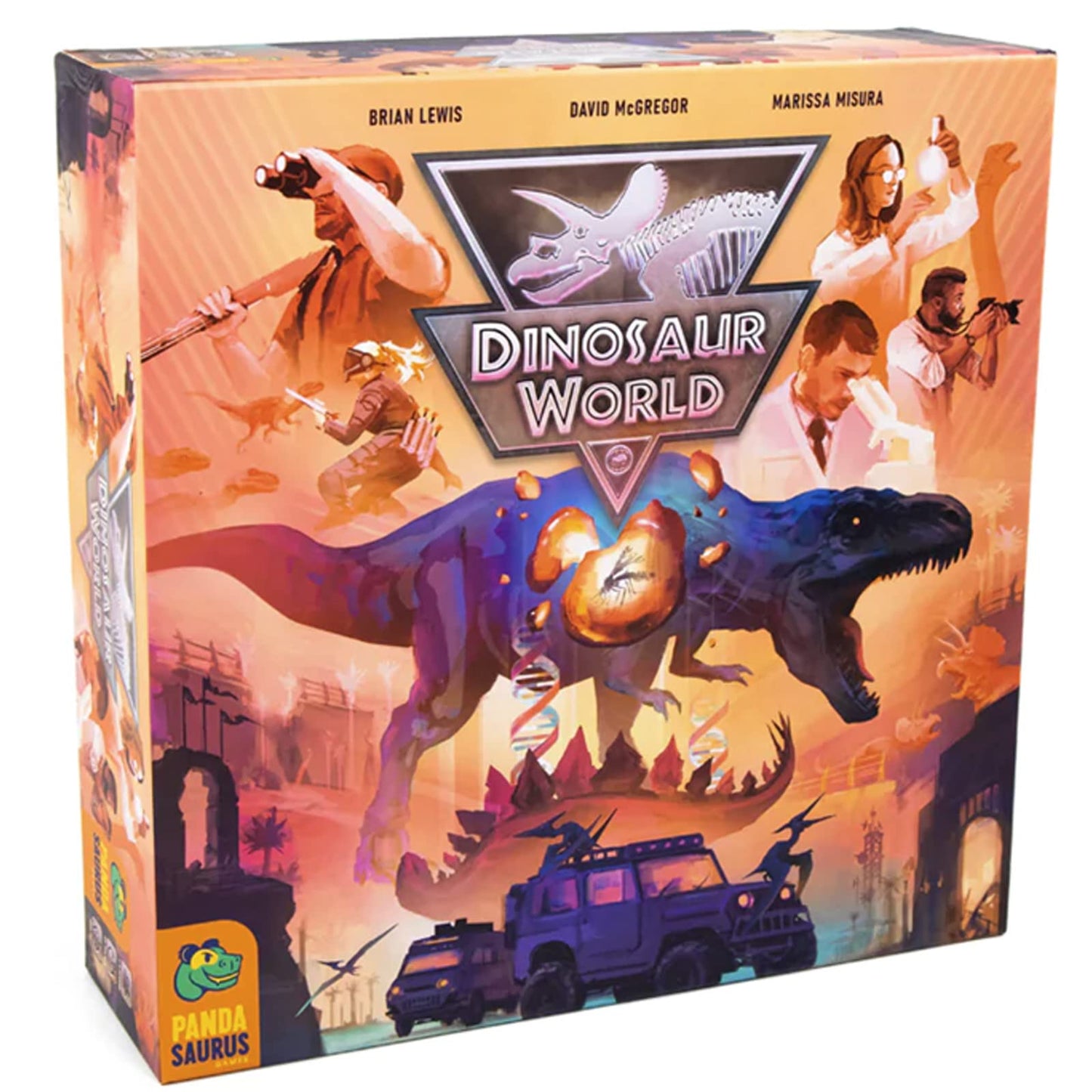 Pandasaurus Games Dinosaur World Board Game - Strategy Game for Kids & Adults, 1-4 Players, 60-120 Min Playtime, Multicolor