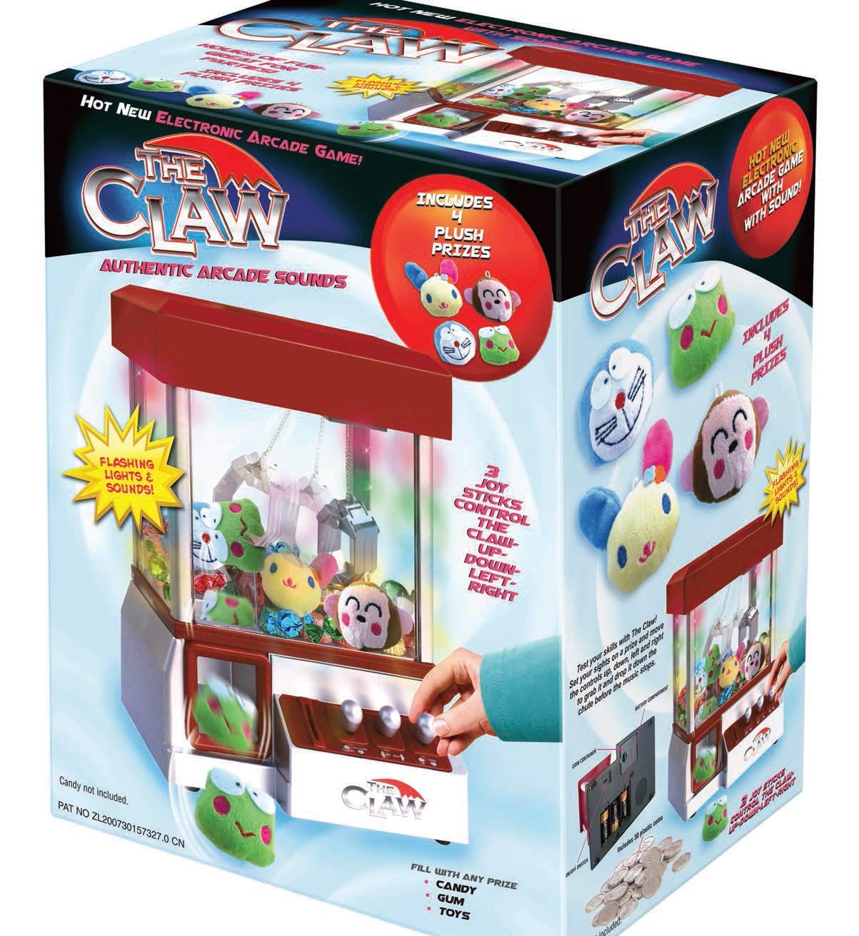 The Claw Toy Grabber Machine With Flashing Lights & Sounds And Animal Plush - Features Electronic Claw Toy Grabber Machine, Animation, 4 Animal Plush & Authentic Arcade Sounds For Exciting Play