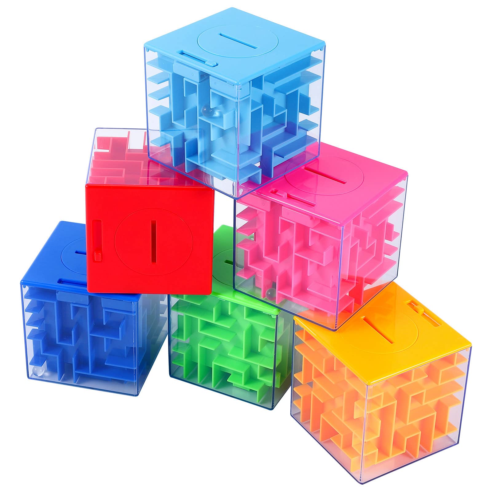 6Pack Money Maze Puzzle Box, Twister.Ck Unique Money Gift Holder Box, Fun Maze Puzzle Games For Kids And Adult Birthday